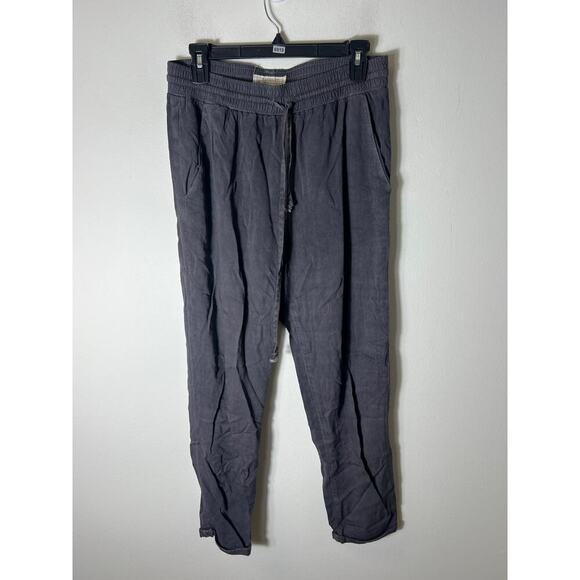 Womens Current/Elliot Black Drawstring Wide Leg Sweatpants Sz M - Picture 1 of 3